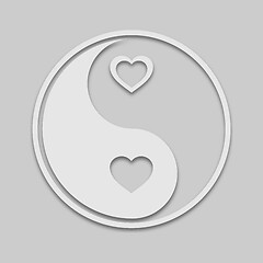 Image showing yin yang in bright tone