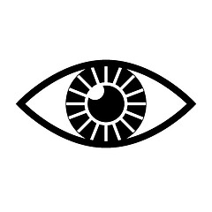 Image showing Eye icon in white style 