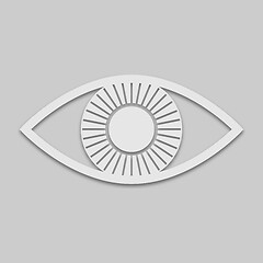 Image showing Eye icon in white style 