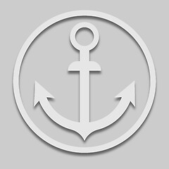 Image showing ship anchor in bright tone