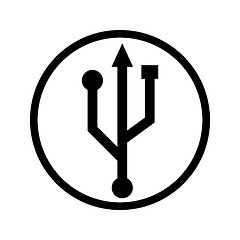 Image showing yusb port connector in a circle