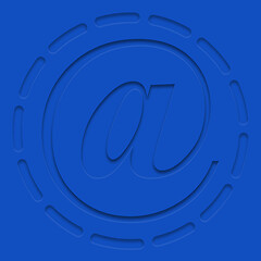 Image showing Mail icon in blue style