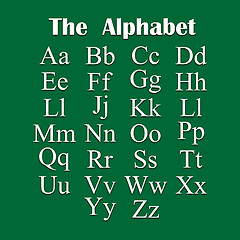 Image showing english alphabet in white tone