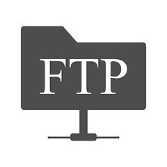 Image showing Ftp icon vector images in gray style