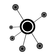 Image showing atom vector icon in black style