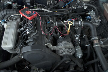 Image showing automobile engine of a passenger car