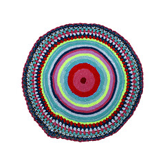 Image showing mat knitted round