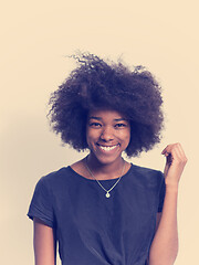 Image showing black woman isolated on a white background