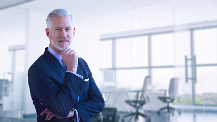 Image showing Senior businessman in his office