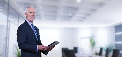 Image showing Senior businessman in his office