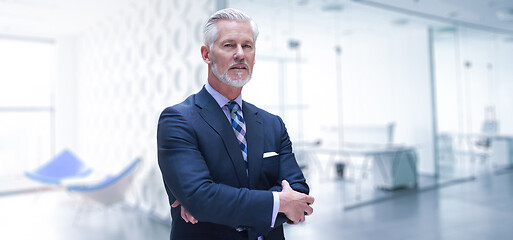 Image showing Senior businessman in his office