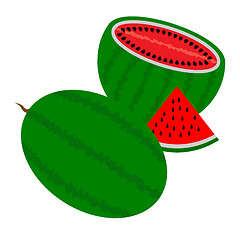 Image showing two watermelons
