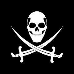 Image showing pirate sign skull and two sabers