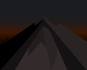 Image showing mountain in the form of night