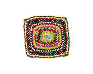 Image showing square knitted foot mat