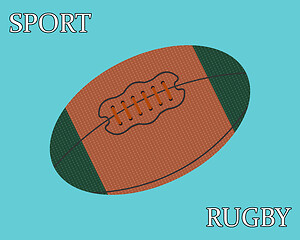 Image showing sports rugby ball