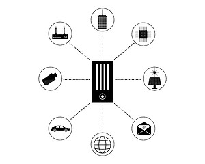 Image showing Wi-Fi router distributes Internet