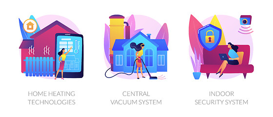 Image showing Home technologies abstract concept vector illustrations.