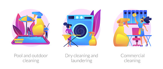 Image showing Cleaning services vector concept metaphors.