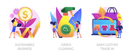 Image showing Environmentally friendly business abstract concept vector illustrations.