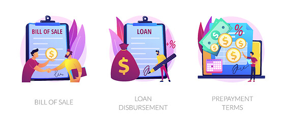 Image showing Contract terms vector concept metaphors.