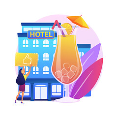 Image showing All-inclusive hotel abstract concept vector illustration.