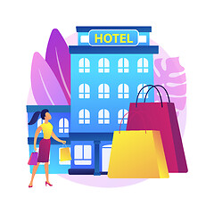 Image showing Boutique hotel abstract concept vector illustration.