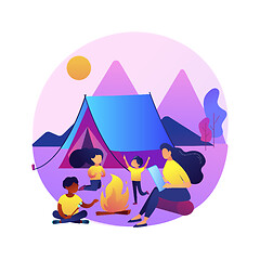 Image showing Summer camp for kids abstract concept vector illustration.