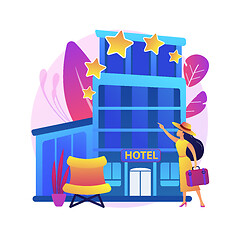 Image showing Design hotel abstract concept vector illustration.