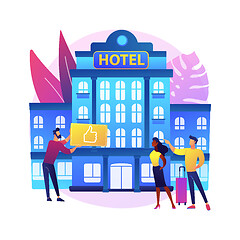 Image showing Lifestyle hotel abstract concept vector illustration.