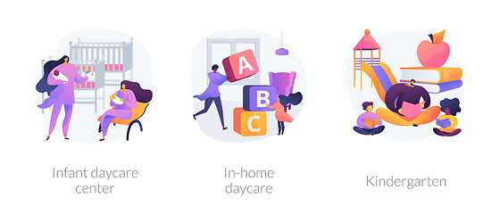 Image showing Child care abstract concept vector illustrations.