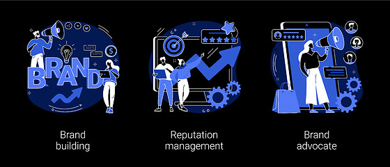 Image showing Trademark public relations abstract concept vector illustrations.