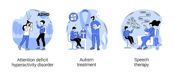 Image showing Children development issues abstract concept vector illustrations.