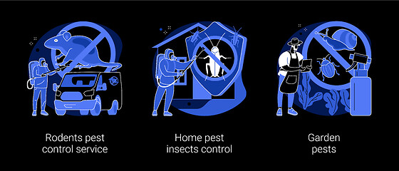 Image showing House and garden protection abstract concept vector illustrations.