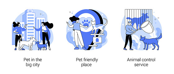 Image showing Pet ownership abstract concept vector illustrations.