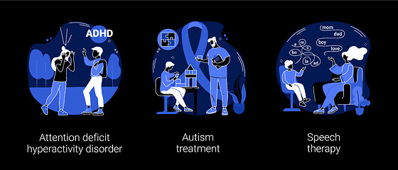 Image showing Children development issues abstract concept vector illustrations.