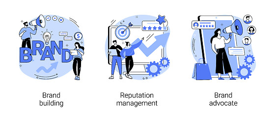 Image showing Trademark public relations abstract concept vector illustrations.