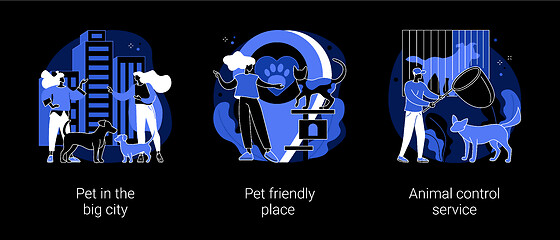 Image showing Pet ownership abstract concept vector illustrations.