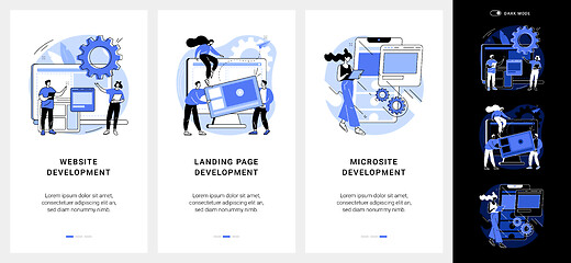 Image showing Webpage programming mobile app UI kit.