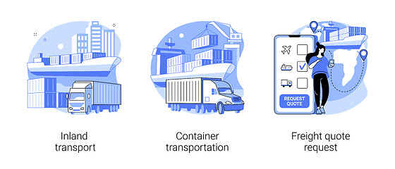 Image showing Logistics service provider abstract concept vector illustrations.