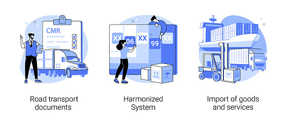 Image showing International logistics abstract concept vector illustrations.