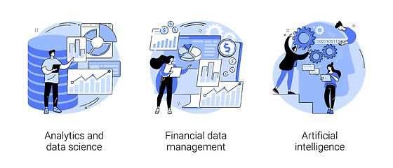 Image showing Big data abstract concept vector illustrations.