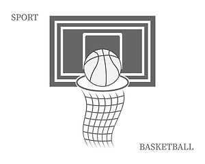 Image showing basketball backboard with lettering