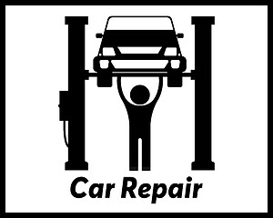 Image showing Car repair at the stand