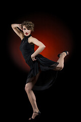 Image showing girl dancer in tango dress