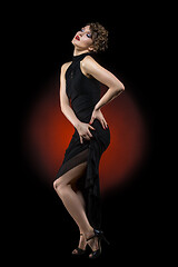 Image showing girl dancer in tango dress