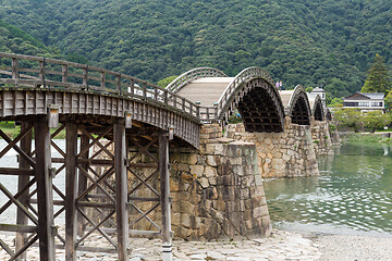 Image showing Traditional Kintai Bridge in japan