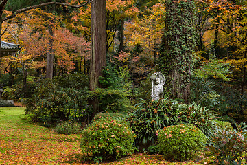 Image showing Autumn Japanese temple