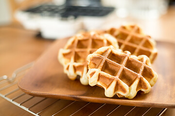 Image showing Homemade waffles