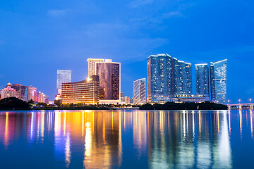 Image showing Macau skyline at night